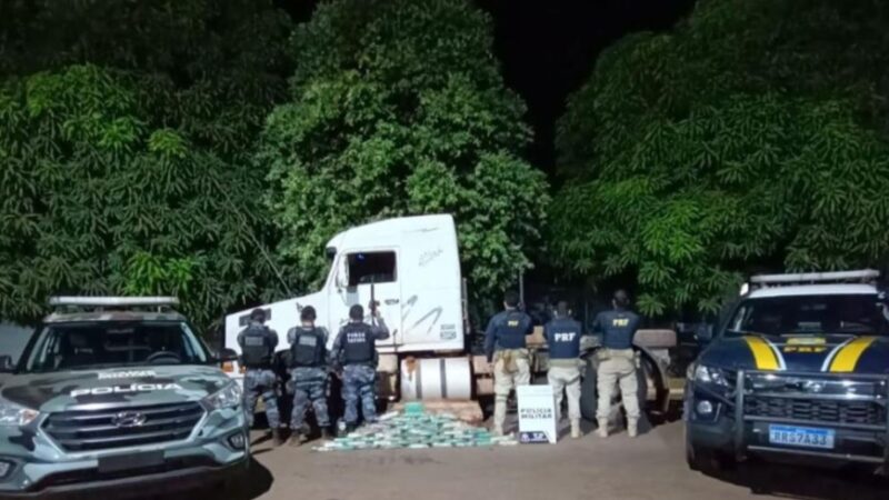 Ação integrada da Polícia Militar e PRF resulta na apreensão de 50 quilos de cocaína em Canarana