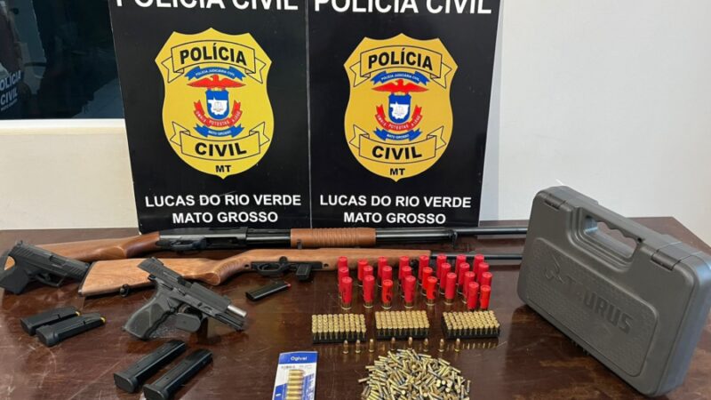Polícia Civil apreende arsenal em Lucas do Rio Verde