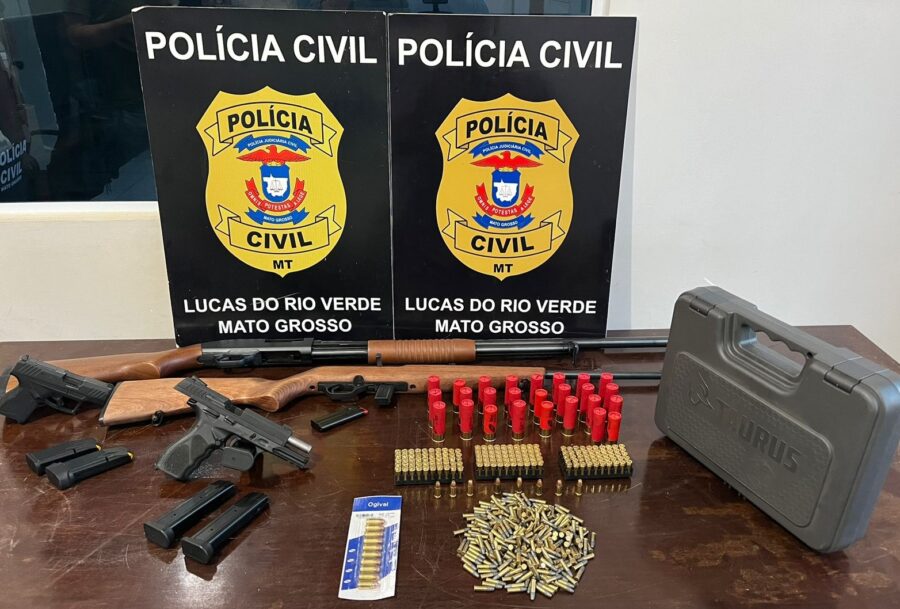 Polícia Civil apreende arsenal em Lucas do Rio Verde