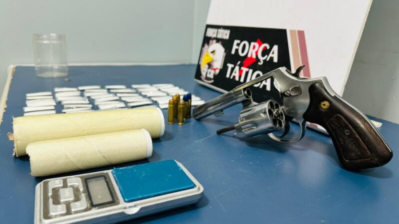 Polícia Militar realiza apreensão de drogas e arma de fogo em Sinop