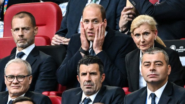 Príncipe William vibra ao ver jogo da Inglaterra na Euro’2024