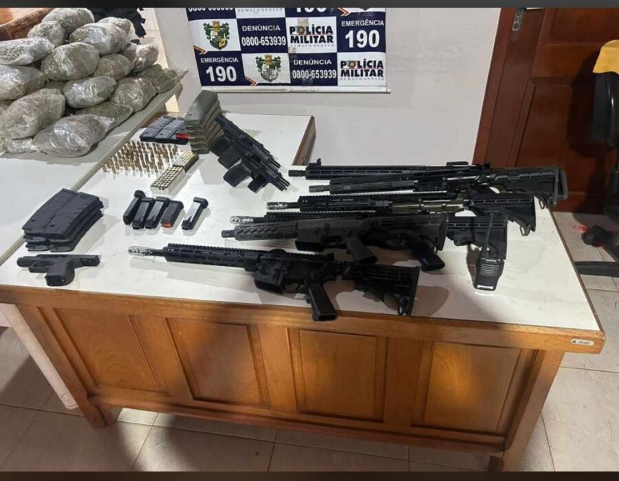 Polícia Militar apreende 30 kg de maconha e 10 armas de fogo em Vila Bela da Santíssima Trindade