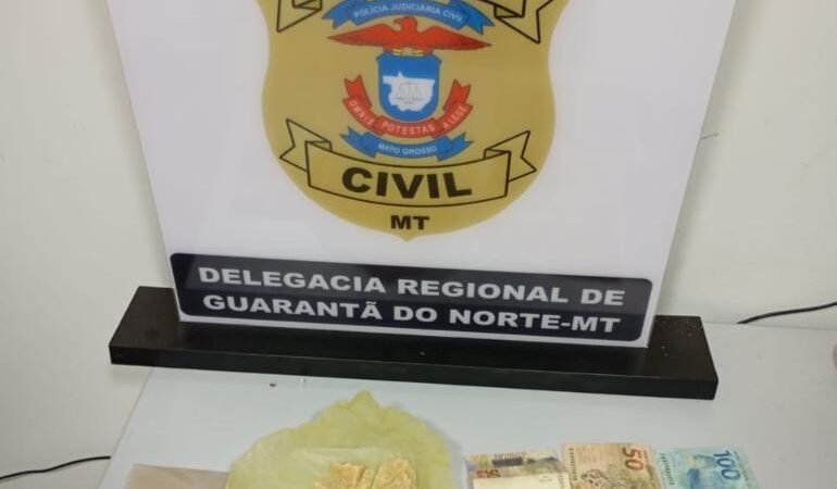 Polícia Civil prende dois homens por tráfico de drogas em Guarantã do Norte