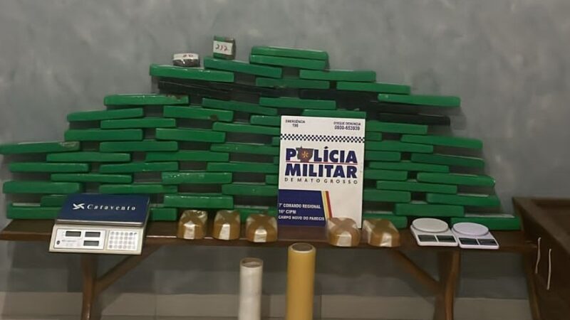 Polícia Militar apreende 64 quilos de drogas em Campo Novo do Parecis