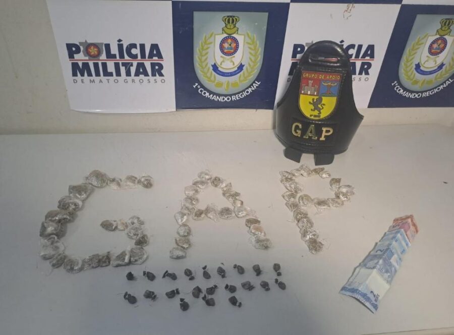 Polícia Militar prende suspeito de tráfico de drogas em Cuiabá