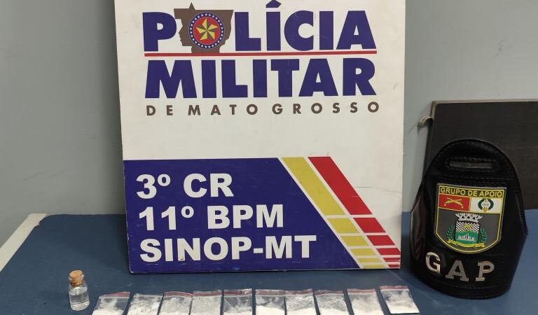 Polícia Militar de Sinop apreende drogas e detém suspeitos em operações distintas