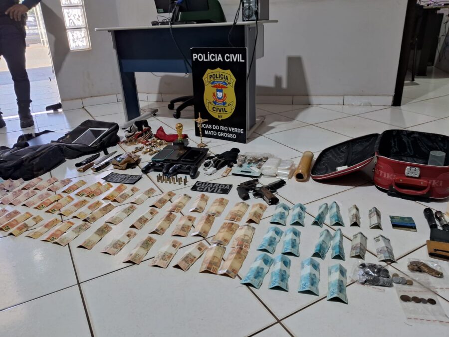 Ação conjunta em Lucas do Rio Verde resulta na prisão de oito suspeitos de roubo e tráfico