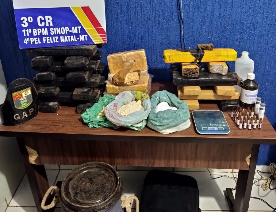 Polícia Militar apreende grande quantidade de drogas em Feliz Natal
