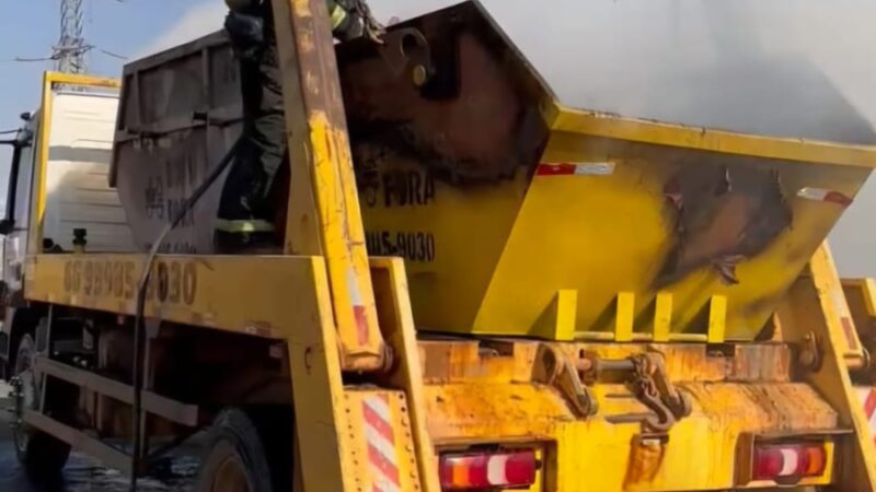 Incêndio em caminhão e vegetação mobilizam Corpo de Bombeiros em Sorriso