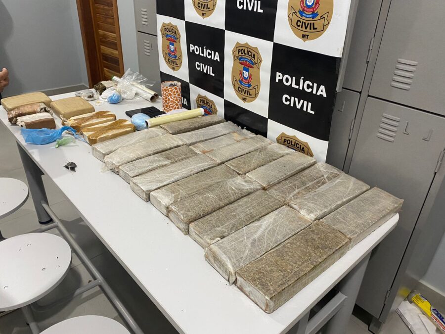 Polícia Civil apreende 25 quilos de drogas em operação contra o tráfico em Matupá