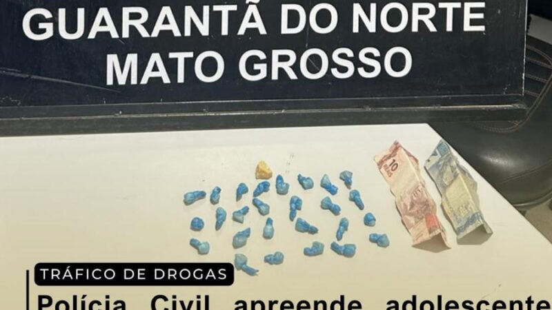 Adolescente é apreendido por tráfico de drogas em Guarantã do Norte