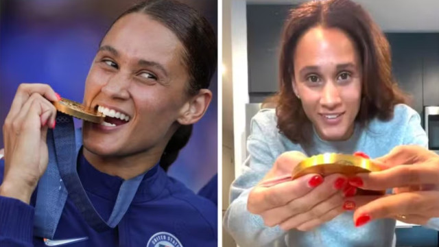 Jogadora dos EUA revela como quebrou medalha de ouro em festa