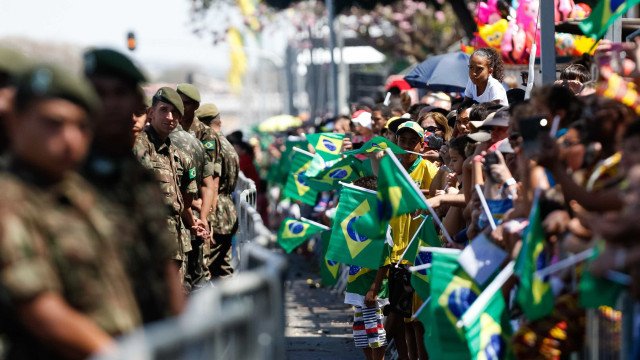 Esplanada pronta para a festa do 7 de Setembro em Brasília