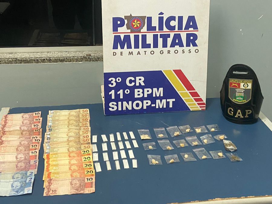 Homem de 20 anos é preso por tráfico de drogas em Sinop