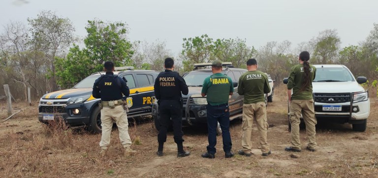 Ação conjunta combatendo crimes ambientais na Terra Indígena Tereza Cristina