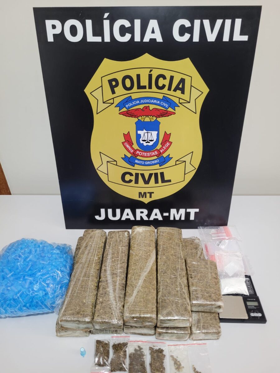 Polícia Civil desarticula grupo criminoso de tráfico de drogas em Juara
