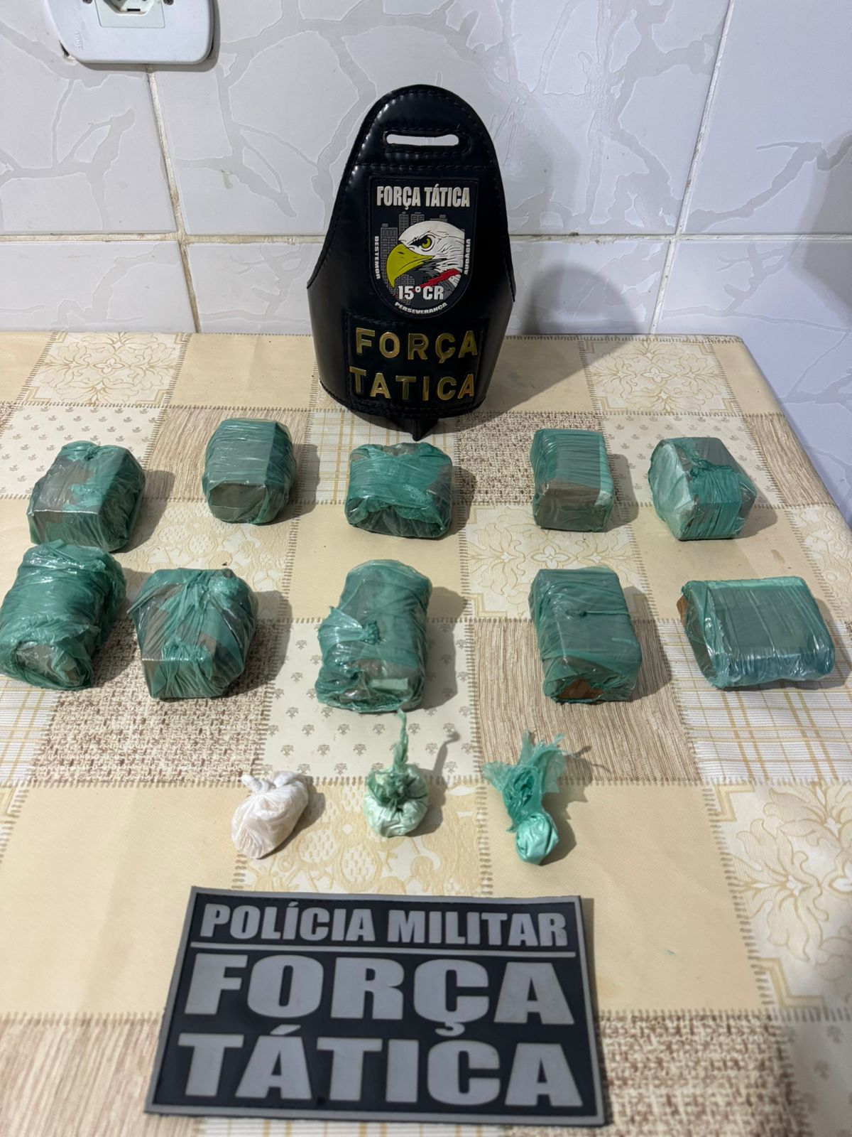 Equipe de Força Tática apreende grande quantidade de drogas em residência em Novo Mundo