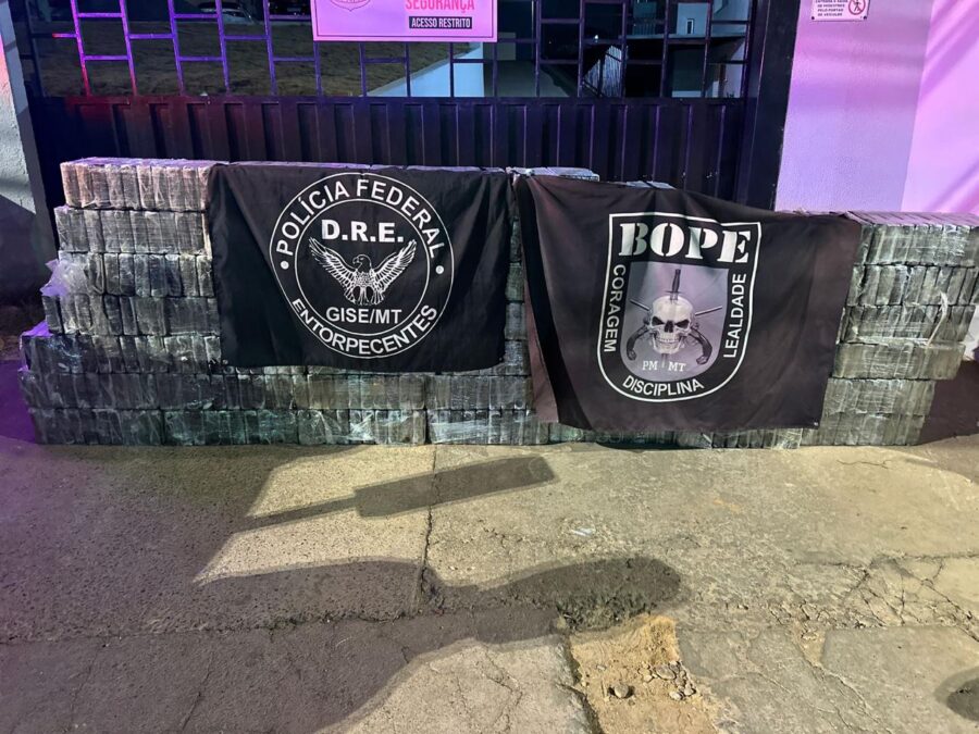 Ação do Bope e da Polícia Federal apreende 483 quilos de cocaína em Rondonópolis