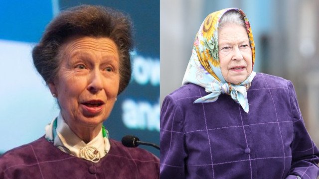 Princesa Ana surge com casaco que rainha Elizabeth II costumava usar