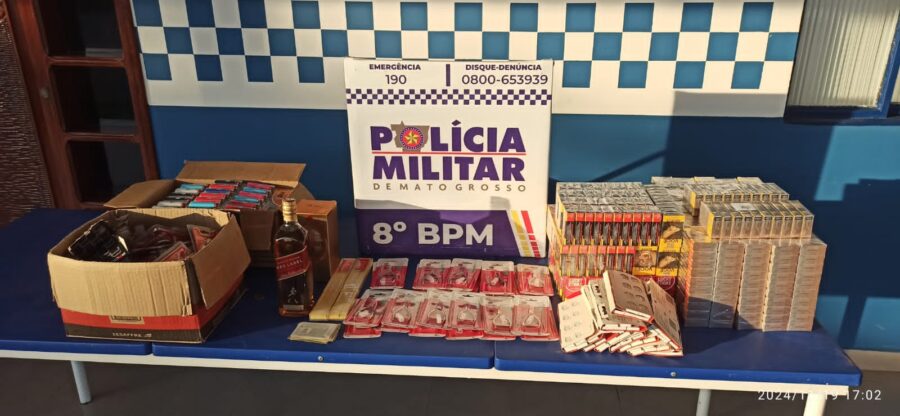 Polícia Militar de Alta Floresta prende homem por contrabando com produtos sem nota fiscal