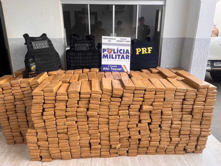Forças de segurança apreendem mais de 1.350 tabletes de maconha em Alto Taquari