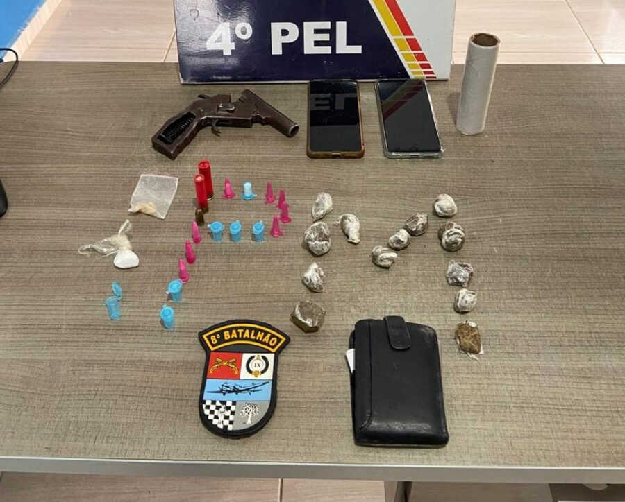 Polícia Militar prende homem por tráfico de drogas e porte irregular de arma de fogo em Paranaíta