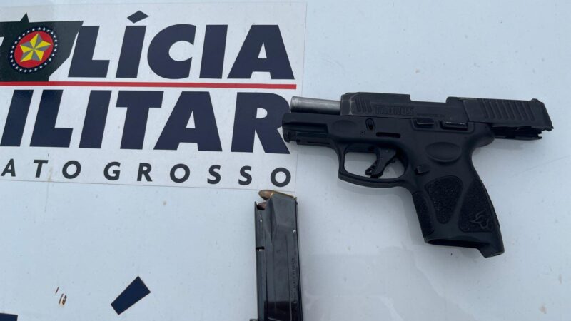 Policiais militares prendem dois homens por porte ilegal de arma de fogo em Sorriso