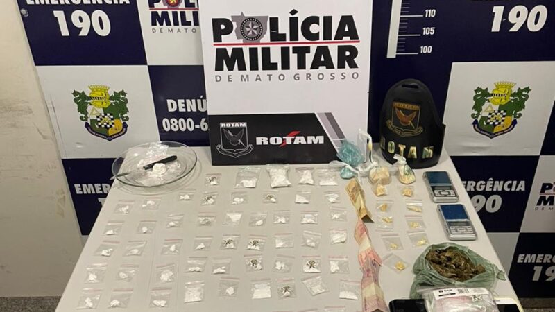 Polícia Militar prende cinco pessoas por tráfico de drogas em Sorriso