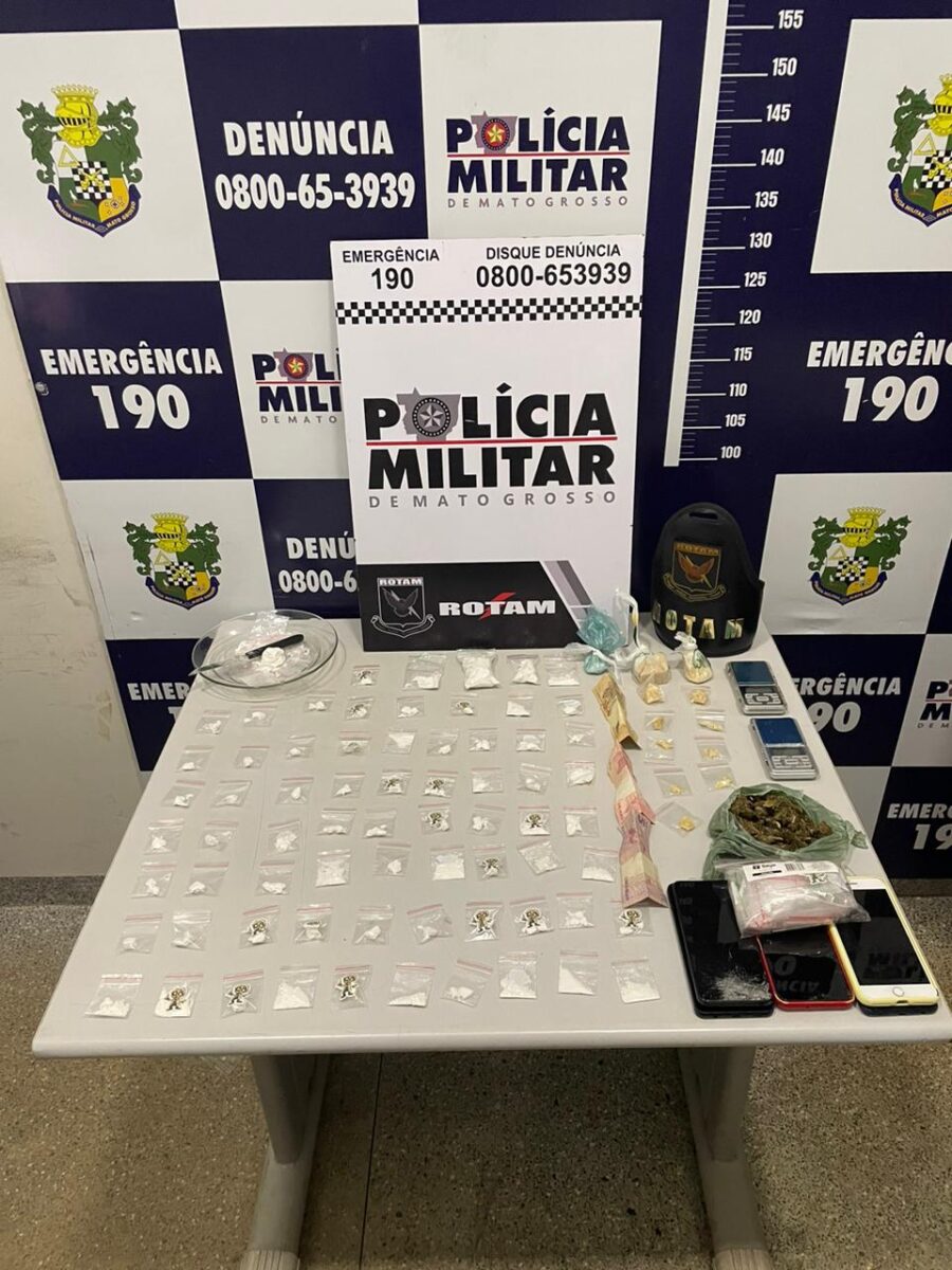 Polícia Militar prende cinco pessoas por tráfico de drogas em Sorriso