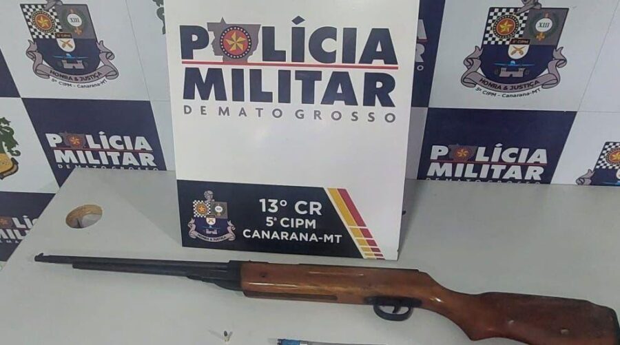Homem é preso por ameaça e posse irregular de arma em Canarana