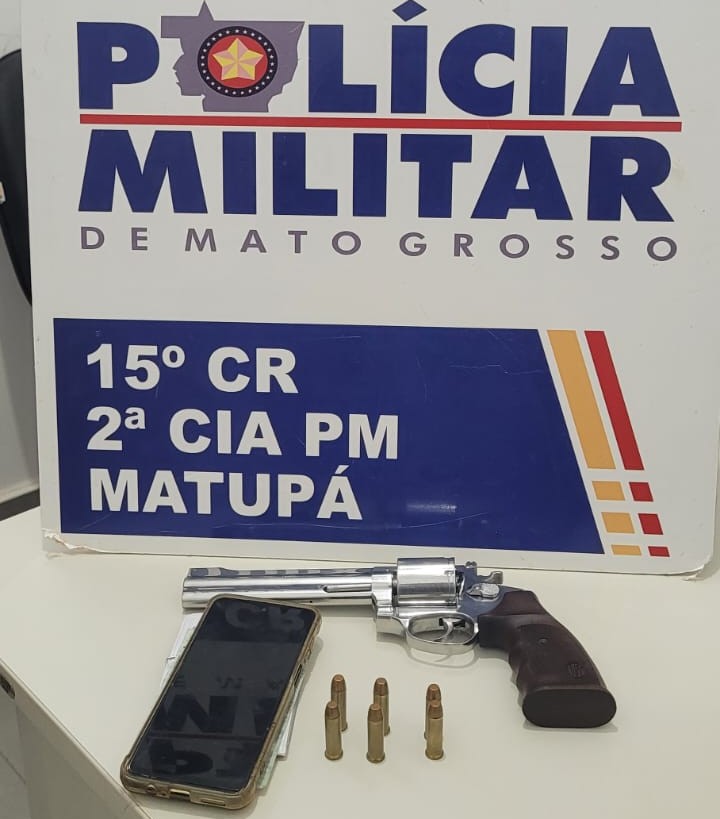 Homem de 48 anos é preso por porte ilegal de arma de fogo em Matupá