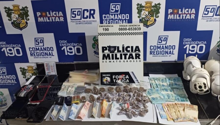 Tolerância Zero: Força Tática prende três faccionados flagrados com drogas em Barra do Garças