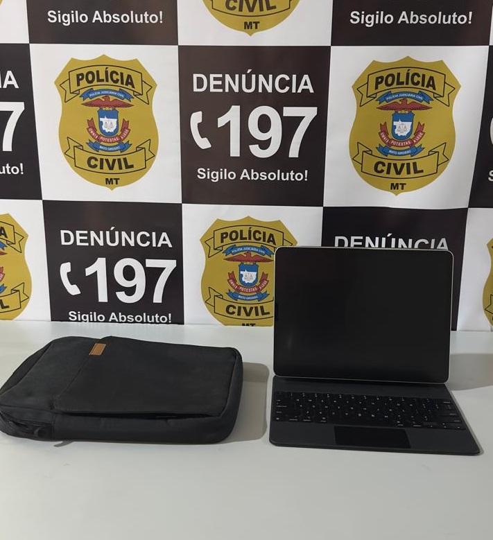 Polícia Civil recupera aparelho iPad furtado em Cuiabá e identifica autor de crime; O eletrônico, avaliado em R$ 13 mil, foi localizado enterrado no quintal de uma casa