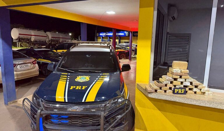 PRF apreende 33 kg de cocaína e prende homem em Sorriso