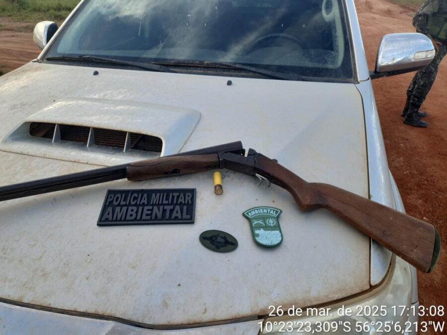 Alta Floresta: Batalhão Ambiental da PM prende homem por porte ilegal de arma e apreende espingarda