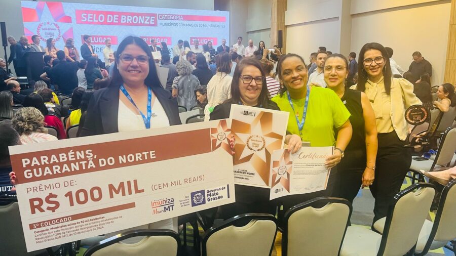 Guarantã do Norte recebe prêmio de R$ 100 mil pelo programa Imuniza Mais MT