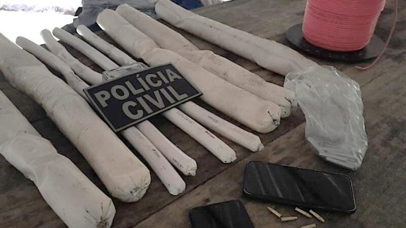 Operação Inter Partes: Polícia Civil apreende nove bananas de dinamite em acampamento clandestino de garimpeiros