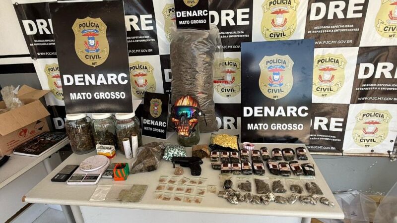 Polícia Civil fecha fábrica e ponto de distribuição de drogas em Cuiabá