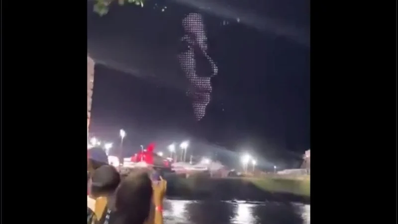 Salvador homenageia Fernanda Torres com show de drones durante o Carnaval