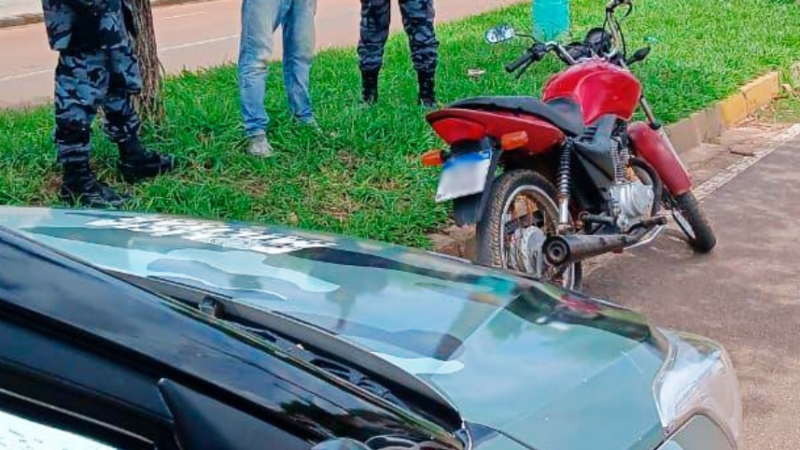 Moto furtada em Guarantã do Norte é localizada em Sinop; um suspeito foi preso