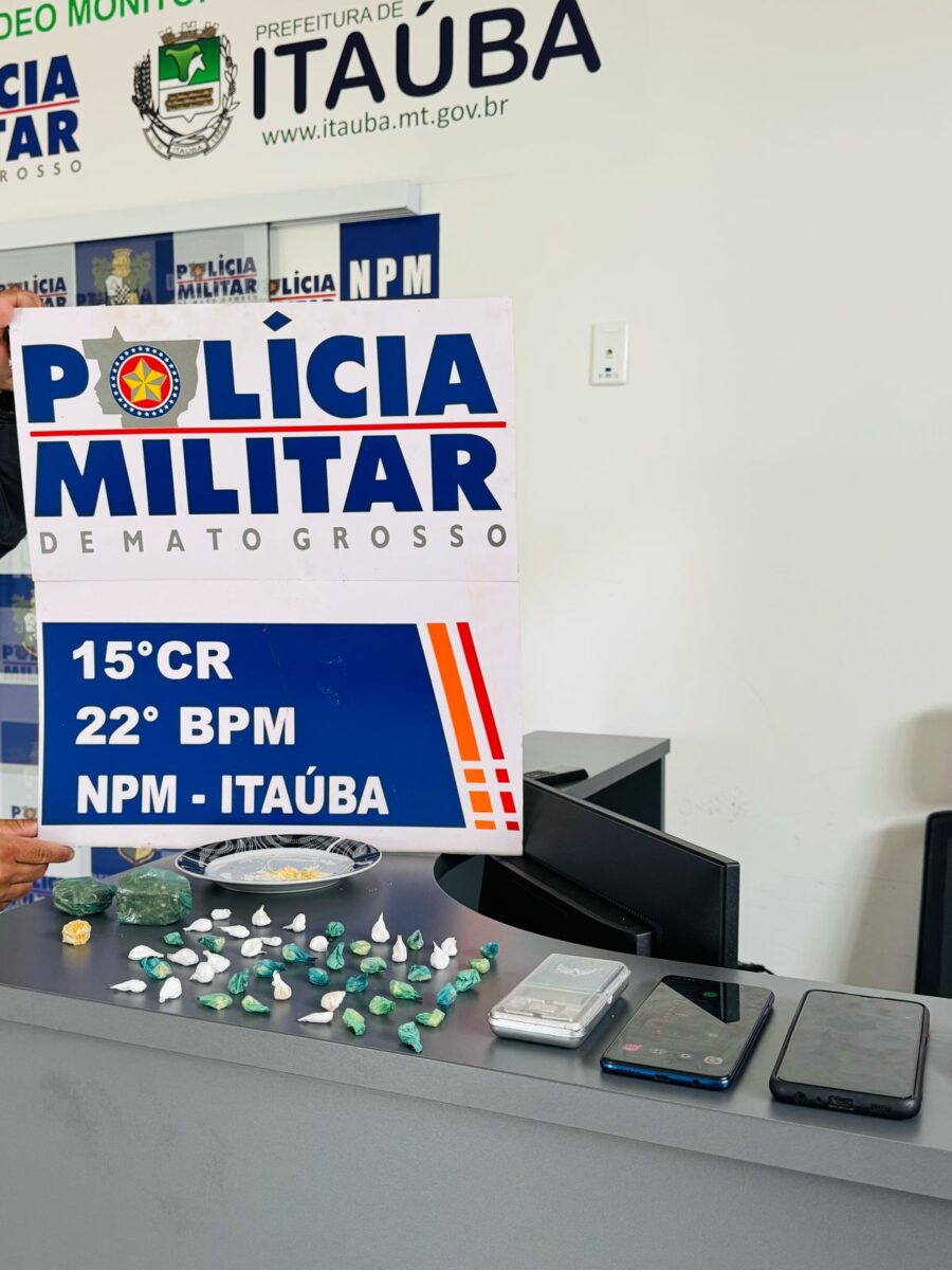 Polícia Militar prende suspeito e apreende menor com drogas em residência em Itaúba