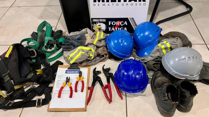 Quadrilha que furtava fios disfarçada de empresa de telefonia é presa em Juína