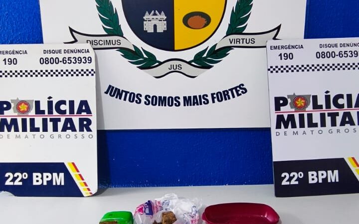 PM desmantela ponto de tráfico e prende homem com drogas em Peixoto de Azevedo