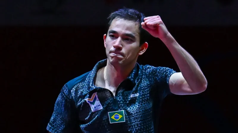 Calderano e Takahashi ficam com a prata no Star Contender de tênis de mesa