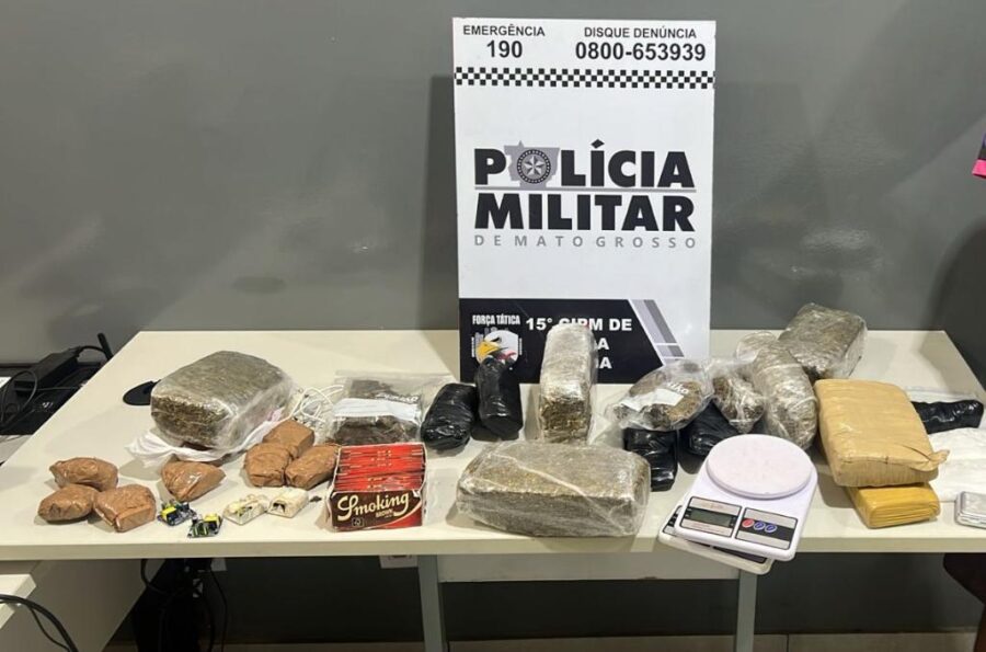 Faccionado é preso por tráfico de drogas com tabletes de maconha e cocaína em Várzea Grande