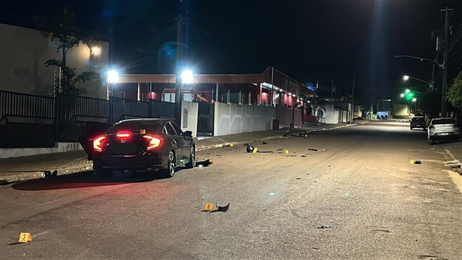 Motociclista fica gravemente ferida após ser atropelada por carro em alta velocidade em Pontes e Lacerda