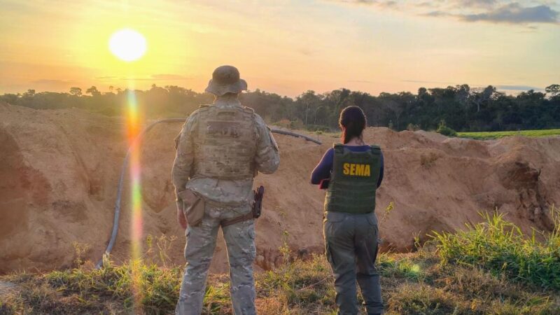 Operação combate garimpo ilegal e aplica R$ 400 mil em multas em Paranaíta e Carlinda