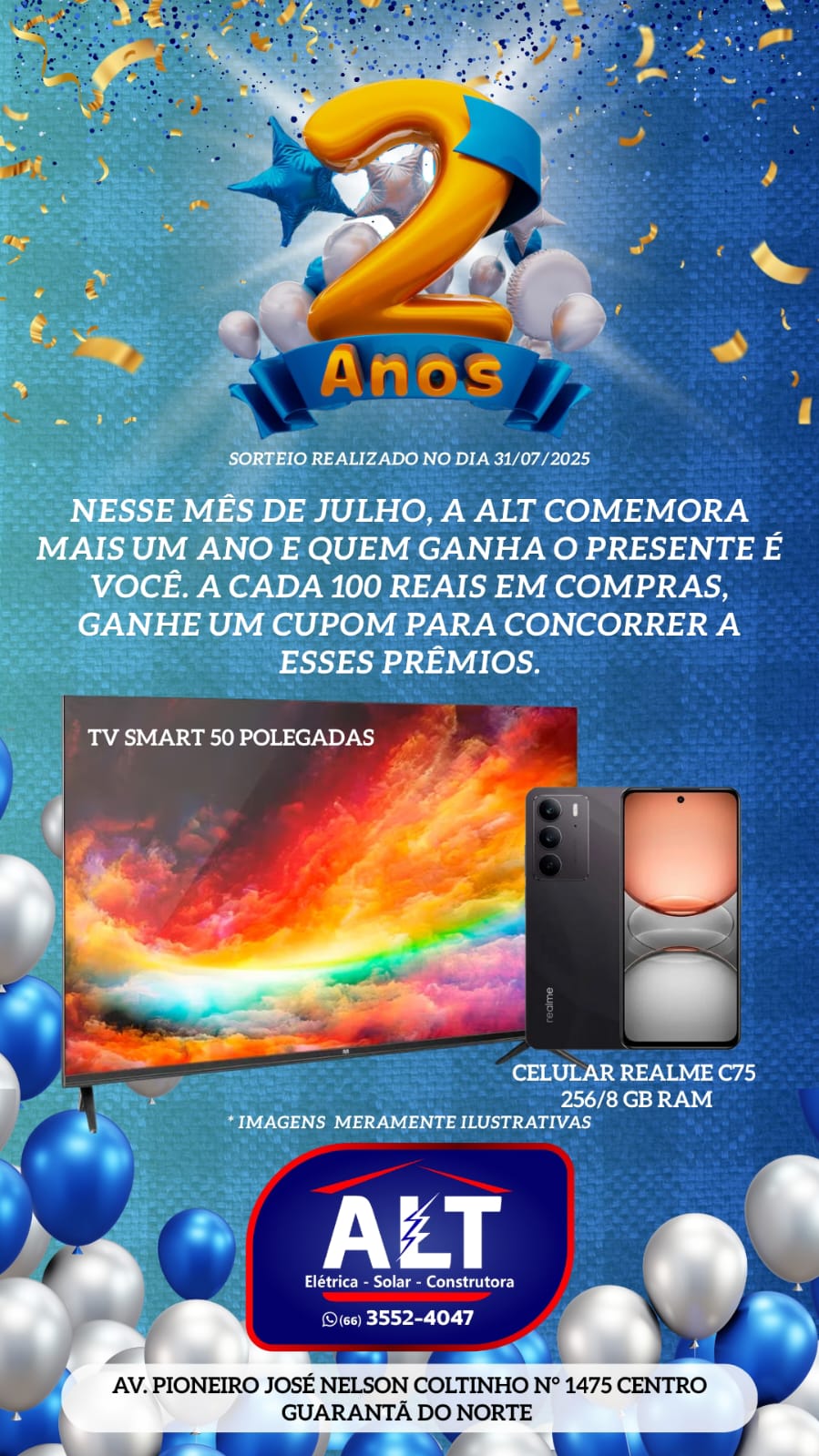 ALT Materiais Elétricos comemora 2 anos com café da manhã, sorteios e super prêmios!