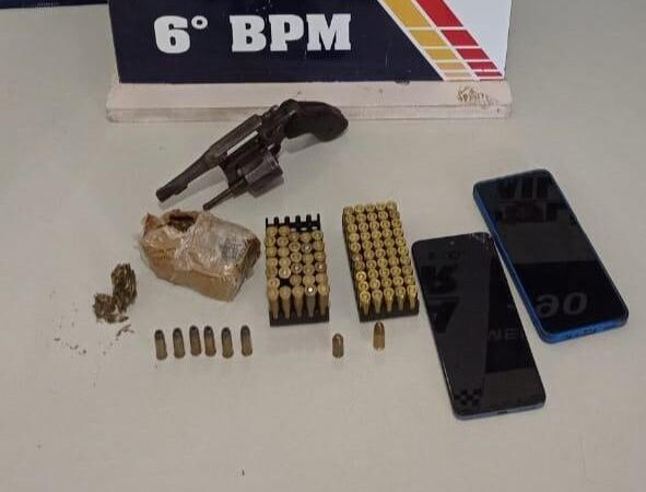 Polícia apreende três adolescentes e prende homem com arma e munições em Cáceres