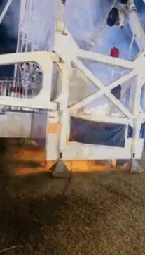 Roda-gigante pega fogo durante Expoagro em Cuiabá; ninguém se feriu (Vídeo)
